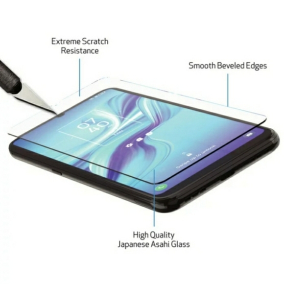 Alcatel TCL 4X 5G DuraGlass Tempered Glass Screen Protector - Picture 7 of 8